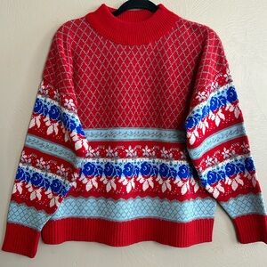 Pierre Cardin 80’s Xmas Women’s Knit Sweater. Large Size. Vintage. Made in USA.